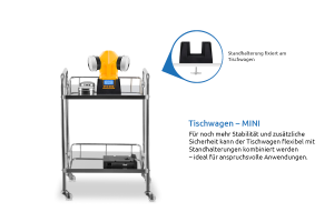 Mobiler Tischwagen für TRIO.BAS Luftkeimsammler...