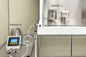 TRIO.BAS MULTIFLEX 1+2 – Edelstahl-Luftkeimsammler mit zwei Satelliten für mikrobiologisches Luftmonitoring in Isolatoren/RABS (Grade A/B)