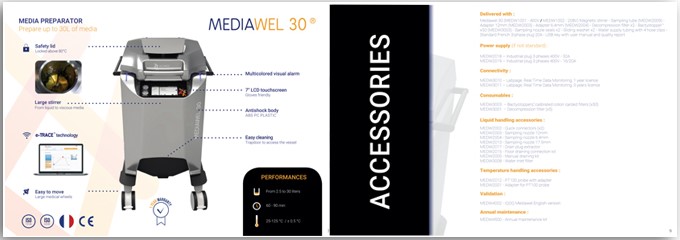 Mediawel 30 - Automatischer Medienbereiter für die präzise und reproduzierbare Herstellung von Nährmedien in mikrobiologischen Laboren.