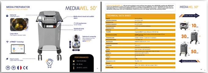 Mediawel 50 - Automatischer Medienbereiter für die präzise und reproduzierbare Herstellung von Nährmedien in mikrobiologischen Laboren.