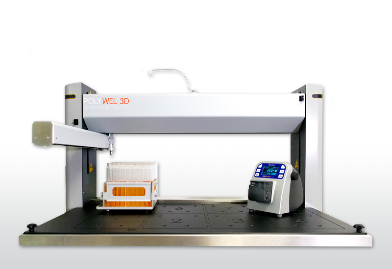 Automatisiertes Abfüllsystem POLYWEL 3D® für Laboranwendungen mit Peristalischer Pumpe